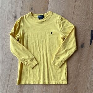 Polo by Ralph Lauren Boys Yellow Long-Sleeve Crew Tee